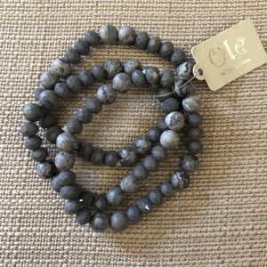 3 strand Grey tone bracelets